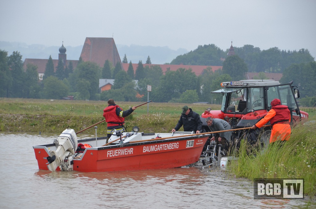 Hochwasser 2013 - A-Boot wassern